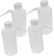 Cabilock 4Pcs Plastic Wash Bottles Safety Squeeze Alcohol Containers for Lab Use Multi Functional Filling Bottles for Watering Plants and Tattooing