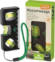 moses. Expedition Natur Children's Spirit Level, Outdoor Spirit Level with Magnet, Ruler and Lanyard, Robust DIY & Outdoor Tool for Small Explorers, Black/Green