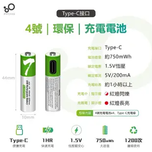 滿額免運Lapo USB TYPEC充電 可充式鋰電池 1.5V 3號電池 環保電池 充電電池 WT-AA01