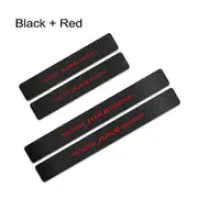 For Nissan Juke 4PCS Car Door Sills Anti Scratch Carbon Fiber Scuff Pedal Cover Stickers Auto Door Threshold Guards Accessories Black Red