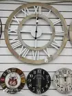 80CM or 60CM HAMPTONS FLOATING WALL CLOCK ART DECOR TIMBER NATURAL new