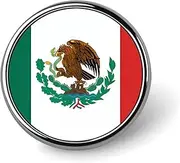 [FZMVSQH] Flag Of Mexico Printed Round Button Pin Badges Metal Pinback Buttons 1 Inch Pins for Hat Shirt Clothing Bags Decoration, Circular, Aluminum, Circular, Aluminum