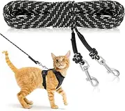 RANYPET Reflective Long Lead for Cats 4.5 m / 15 ft Escape Proof Running Lead Yard Long Lead Durable Safe Extension Lead for Kittens, Puppies, Rabbits and Small Animals