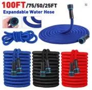 25-200FT Expandable Flexible Water Hose Car Wash Garden Sprayer Irrigation Tools