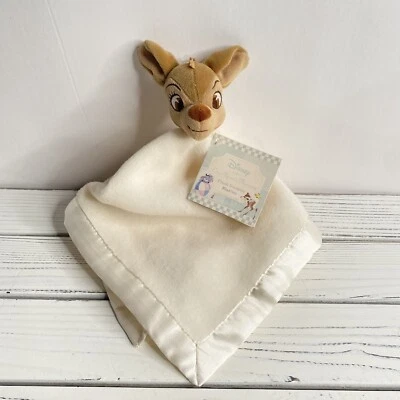 Baby Plush Security Blanket Satin Trim Disney Bambi Deer Lovey Nunu Lovie Unisex