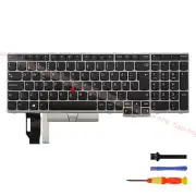 Silver Non-Backlit Danish Laptop Keyboard for Lenovo Thinkpad T15/P15S Gen1 Gen2