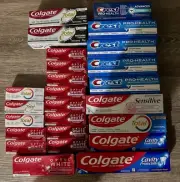 Toothpaste Lot Colgate Optic White Sensitivity Cavity Total Crest Pro Health x25