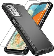 [Warsia] for Samsung Galax A23 5G/4G Case,[Not Fit A23 5G UW Version] with Screen Protector,[Military Grade Drop Tested] Heavy-Duty Tough Rugged Shockproof Protective Phone Case for Galax A23 5G, Black