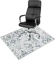 Anidaroel 36"x48" Moroccan Office Chair Mat for Hardwood Floor, Anti-Slip, Desk Computer Chair Mat for Rolling Chair on Hardwood, Low Pile Carpet Protector Mat for Office Chair