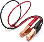 WEIJ 2pcs 56cm 50A Red Black Car Battery Insulated Test Clips Wiring Alligator Clip