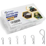 250 Pcs Cotter Pin Assortment Kit – Zinc Plated R Clip Stainless Steel Cotter...