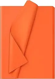 Simetufy Orange Tissue Paper for Gift Bags, 115 Sheets 14 x 20 Inches Orange Wrapping Paper, Gift Wrapping Tissue Paper Bulk for Crafts Mother's Day Fall Halloween Wedding Birthday Holiday Party Decor