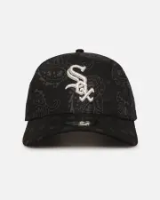 [New Era] New Era Chicago White Sox 'Tonal Paisley' 9forty A-frame Snapback Black - Size ONE ONE Black