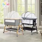 PlayPals 3-in-1 Baby Cot Crib Bed Bassinet Bedside Sleeper Portable Foldable