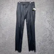 Kenneth Cole Pants Mens Gray 31 Unhemmed Shinny Flat Front Dress Suit