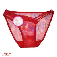 在飛比找蝦皮購物優惠-Merah P317 女式內褲性感內褲丁字褲紅色透明丁字褲 