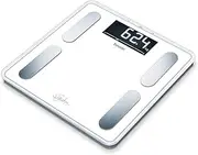 Beurer BF400 White Signature Line Body Analysis Scale | Precise Body Analysis with 10 User Profiles | Large Inverse LCD Display | Capacity up to 200 kg