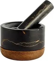 Traditional Grind, Marble Mortar Manual Garlic Pounder Household Grinder Kitchen Garlic Press Pestle Set Medicine Grinder Masher
