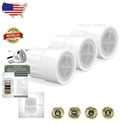 SPA-Grade Shower Filter with 3 Cartridges - Improve Water Quality Effortlessly