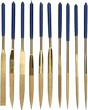 Mini Plated Needle File Kit Durable Steel Ceramics Glass Processing 10Pcs Set for DIY Craftsmen