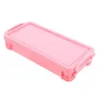 Plastic Pencil Box With Lid Hard Pencil Case Stackable Crayon Storage Organizer