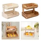 Wooden Fruit Basket Bread Basket Fruits Bowl Holder for Home Party Hotel