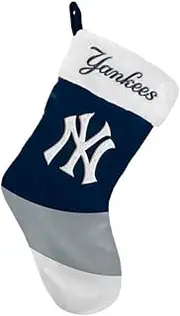 FOCO MLB New York Yankees 2017 NFL Basic Logo Plush Christmas Stocking Teal/Orange, Team Color, One Size