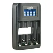 Jupio 4-Slot Octo Fast Battery Charger w/ LCD Screen For AA & AAA Batteries