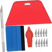 Anneome 1 Set Wallpaper Tool Kit for Film Wall Application Includes Smoothing Squeegee Felt Scraper Craft Cutter Professional Wallpaper Installation Tools