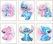 BigWig Prints Lilo and Stitch Poster - Stitch Room Decor, Stitch Bedroom Decor, Stitch Wall Decor, Stitch Room Decor for Girls Bedroom, Stitch Decor for Nursery, Stich Decor - 6 Pack (8x10) Unframed