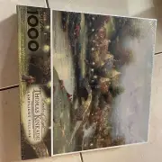 Puzzle Thomas Kinkade Springbok Lamplight Village River 1000 piece NEW Sealed X1