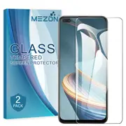 [2 Pack] OPPO Reno4 Z 5G Tempered Glass 9H HD Crystal Clear Premium Screen Protector by MEZON – Case Friendly, Shock Absorption (Reno4 Z 5G, 9H) – FREE EXPRESS
