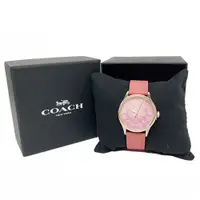 在飛比找蝦皮商城優惠-【COACH】C LOGO錶面牛皮錶帶女用手錶(玫瑰粉)