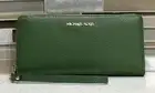 MICHAEL KORS JET SET LARGE TRAVEL CONTINENTAL ZIP WALLET MK FERN GREEN LEATHER