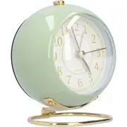 Small Table Clocks Tabletop Alarm Clock with Night Light Battery Operated Desk Clock -Green