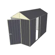 Build-a-Shed 1.5 x 3.0 x 2.3m Front Gable Dual Door Narrow Shed - Grey