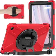 For Amazon Fire Hd 10 (2023) Protective Cover Kickstand Tablet Case With Hand Strap/Shoulder Strap