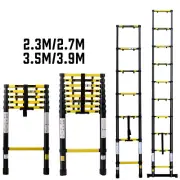 2.3/2.7/3.5/3.9M Telescopic Aluminium Ladder Extension Extendable Step Alloy