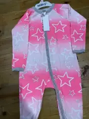BONDS ZIP WONDERSUIT Wandering Star Pink SZ 2 BNWT