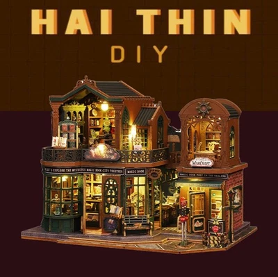 Miniature wooden craft - Twilight Book Mall - Hai Thin DIY