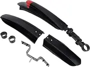 1Set Detachable Bike Mudguards Durable Synthetic Fibre Outdoor Wheel Mud Guard for All Bike Lightweight Easy to Install for Riding Any Weather