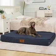 Orthopedic Memory Foam Giant Dog Bed - 6" Thick Beds for Large Sized Dog - Waterproof Removable Washable Cover & Wrap-Around Zipper - Ultimate Comfort & Easy Maintenance