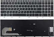 SUNMALL Replacement Keyboard Compatible with HP EliteBook 755 G5 850 G5 855 G5 750 G6 850 G6.Zbook 15u G5 Zbook 15u G6 with Pointer No Backlight