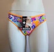 Bonds Ladies WUU9A 0KR Pure Petals Print Hipster Bikini Brief Size 16 New