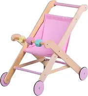 MVSTRPNK MOOV-881883 Wooden Doll Buggy Pink