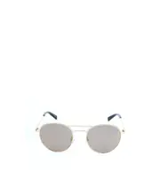 Sunglasses with thin mirror legs and round frame 52 Nude