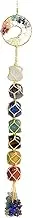 Handmade Crystal Window Car Hanging Ornaments 7 Chakra Home Decoration Feng Shui Ornament Yoga Meditation Car Decoration Tumbled Palm Stones (Tree of Life)