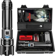 20000 Lumen LED Flashlight, Rechargeable Tactical Torch for Camping & Emergency