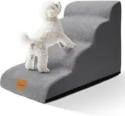 Topmart Dog Stairs for Small Dogs, 4-Step, 19.7”H, Dog Steps for High Beds Couches with All-Round Waterproof Cover, Non-Slip Sturdy Dog Ramp for Old Cats, Injured Pet