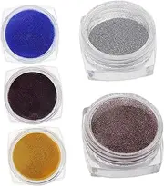 IWOWHERO 5 Boxes Nail Art Diamond Powder Shiny Glitter Rhinestones for Acrylic Nails Reflective Pigment Dust Sparkling Sequins for